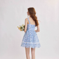 Coastal Fragrance French Floral Short Dress R2754