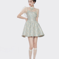 Chinese style improved cheongsam collar top suspender dress summer two-piece suit R4115