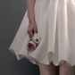 White French Satin Evening Dress Short Slim Party Tube Dress Homecoming Dress R2981
