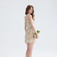 French floral suspender skirt short dress holiday wear short skirt petite skirt women summer R3491