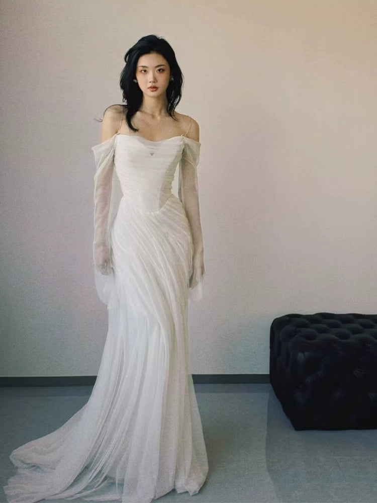 Elegant Evening Gowns Off Shoulder Long Prom Dress     S7217