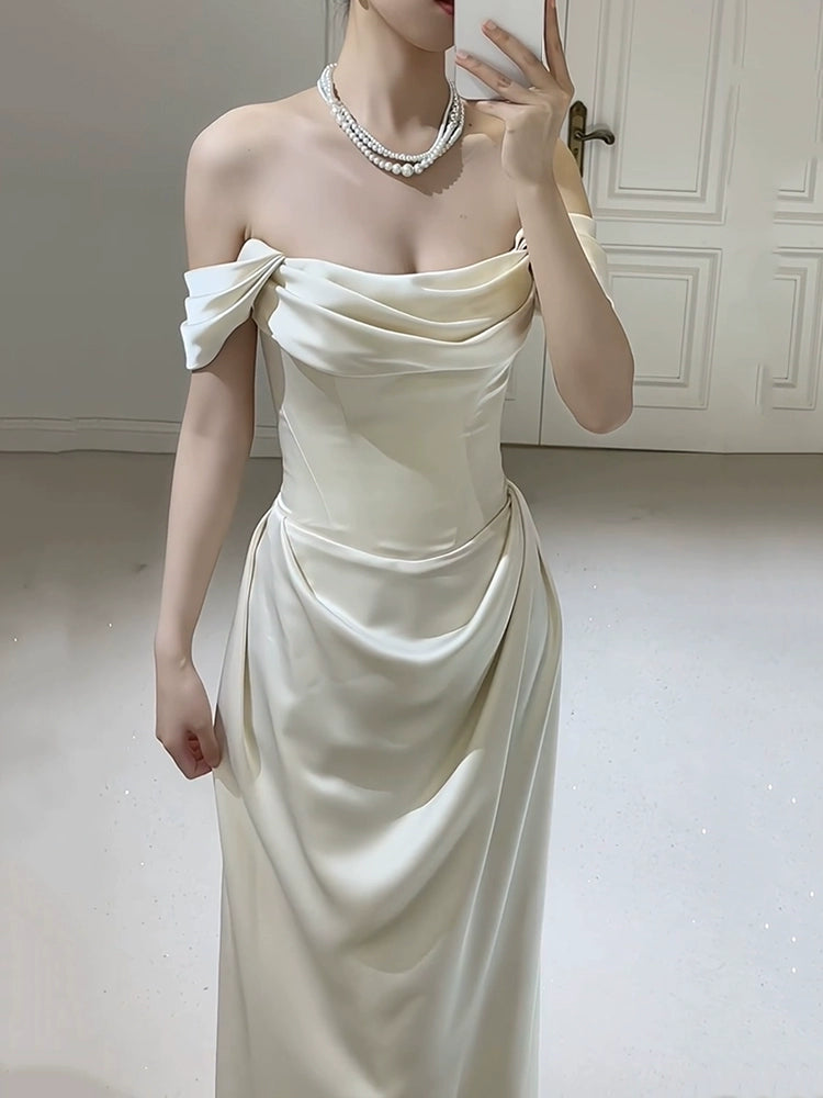 Elegant Evening Gowns Off Shoulder Long Prom Dress     S7215