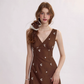 Mia Diary French vest dress summer vacation wear short dress R2713