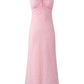 2025 Summer New French Pink Gentle Style Mermaid Princess Plaid Dress R0966