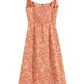 2025 Summer New Retro Cashew Printed Backless French Long Suspender Dress R0967