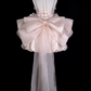 Lovely Pink Bow Back Accessory Homecoming Dress ,A-Line Halter Corset Cute Princess Dress RS859