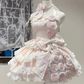 Sweet Blush Pink Homecoming Dress ,A-Line Spaghetti Straps Applique Corset Cute Princess Dress RS860