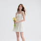 French floral suspender skirt pastoral style dress short skirt holiday style skirt R2756