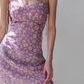 French Daisy Suspender Dress Retro Floral Waist Slimming Suspender Dress R2863