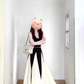 2025 new French black and white contrast suspender dress seaside holiday temperament waist A-line long skirt R0423