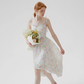 French tea break flower dress holiday floral dress suspender bud dress female summer new style R3488