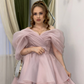 Girlish Tulle Hazy Women's Homecoming Dress Pink Corset Short Prom Dress Party Dress RS2882