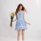 Coastal Fragrance French Floral Short Dress R2754
