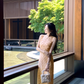 Retro Heavy Khaki Sleeveless Three-Dimensional Decorative Dress for Women R4257