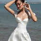 White waist A-line short skirt homecoming dress R3242