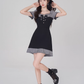 Women's summer square neck high waist straight skirt summer fungus plaid short skirt R4500