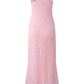 2025 Summer New French Pink Gentle Style Mermaid Princess Plaid Dress R0966