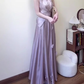 Gentle temperament purple sleeveless vest a-line skirt wear two-piece suit R0813