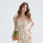French floral suspender skirt short dress holiday wear short skirt R2707