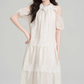 French design lace halter dress holiday style beautiful off-shoulder long dress R2399
