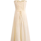 2025 Summer New Yellow Slit Sexy Waist Drawstring Holiday Suspender Dress R0938