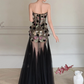 Elegant Black Prom Dress ,Mermaid Strapless Applique Bodycon Maxi Evening Dress RS922