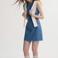 French style waist dress short skirt sleeveless suspender skirt petite vest short skirt R3556