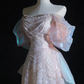 Gorgeous Pink Beaded Prom Dress ,Mermaid Off-the-shoulder Corset Maxi Evening Dress RS926