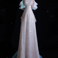 Gorgeous Pink Beaded Prom Dress ,Mermaid Off-the-shoulder Corset Maxi Evening Dress RS926