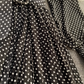 Polka dot chiffon shirt collar dress new style gentle style waist large swing pleated long skirt R0316