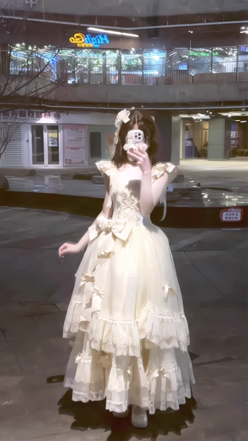 Generated color adult dress lolita dress jsk lolita gorgeous fugitive puffy princess dress R1692