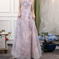 Dreamy Lavender Beaded Prom Dress ,A-Line Spaghetti Straps Applique Corset Maxi Evening Dress RS930