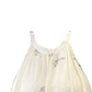 Lily of the valley embroidered halter neck dress new textured off-shoulder sleeveless long dress R0101