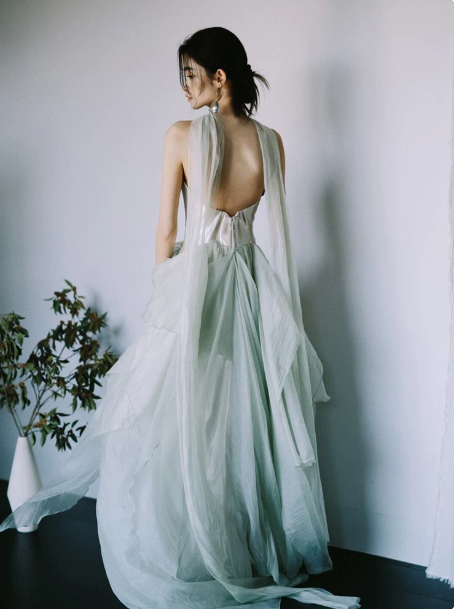 Dreamy Mint Green Prom Dress ,A-Line Strapless Tulle Corset Maxi Evening Dress RS931