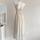 Polka dot halter dress 2025 new V-neck long dress temperament waist skirt R2034