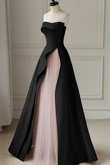 Elegant Strapless Puffy Prom Gown Contrast Women's Corset Maxi Evening Dress Birthday Dress RS2916