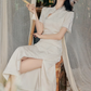 New Chinese style waist temperament dress new cheongsam bridesmaid skirt R2405