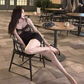Sexy hot girl lace see-through suspender dress 2025 large size pure desire hip skirt R1380