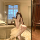 Apricot Strapless Sexy Waisted Puffy Tulle Short Skirt Homecoming Dress R4230