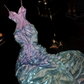 Blue-purple halter-neck fitted long ball gown R7011
