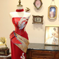 Red strapless fitted long ball gown/bridal dress R7163