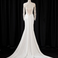 Light apricot strapless, fitted, bodycon, sexy long ball gown/bridal dress R8948