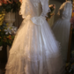 White retro classic fitted waist ball gown R7264