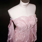 Pink tube top girl waist cute long skirt, prom dress R5621