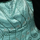 Mint green halter-neck fitted long ball gown R6891