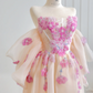 Light pink strapless fitted waist sexy long ball gown R8197