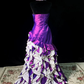 Purple strapless fitted waist long elegant ball gown R8675