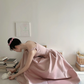 Champagne pink spaghetti strap, waist‑cinching, slim‑fit A‑line long elegant ball gown R7997