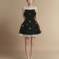 White tube top waist temperament A-line slim princess skirt homecoming dress R4839