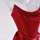 Red strapless fitted waist bodycon long ball gown/bridal dress R8282